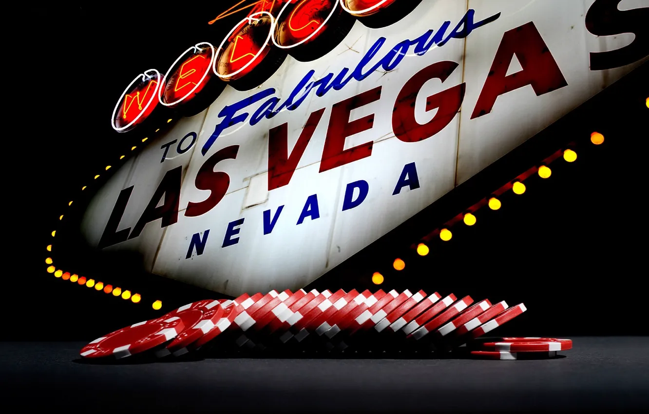 Фото обои lights, Las Vegas, Nevada, fishes, poker