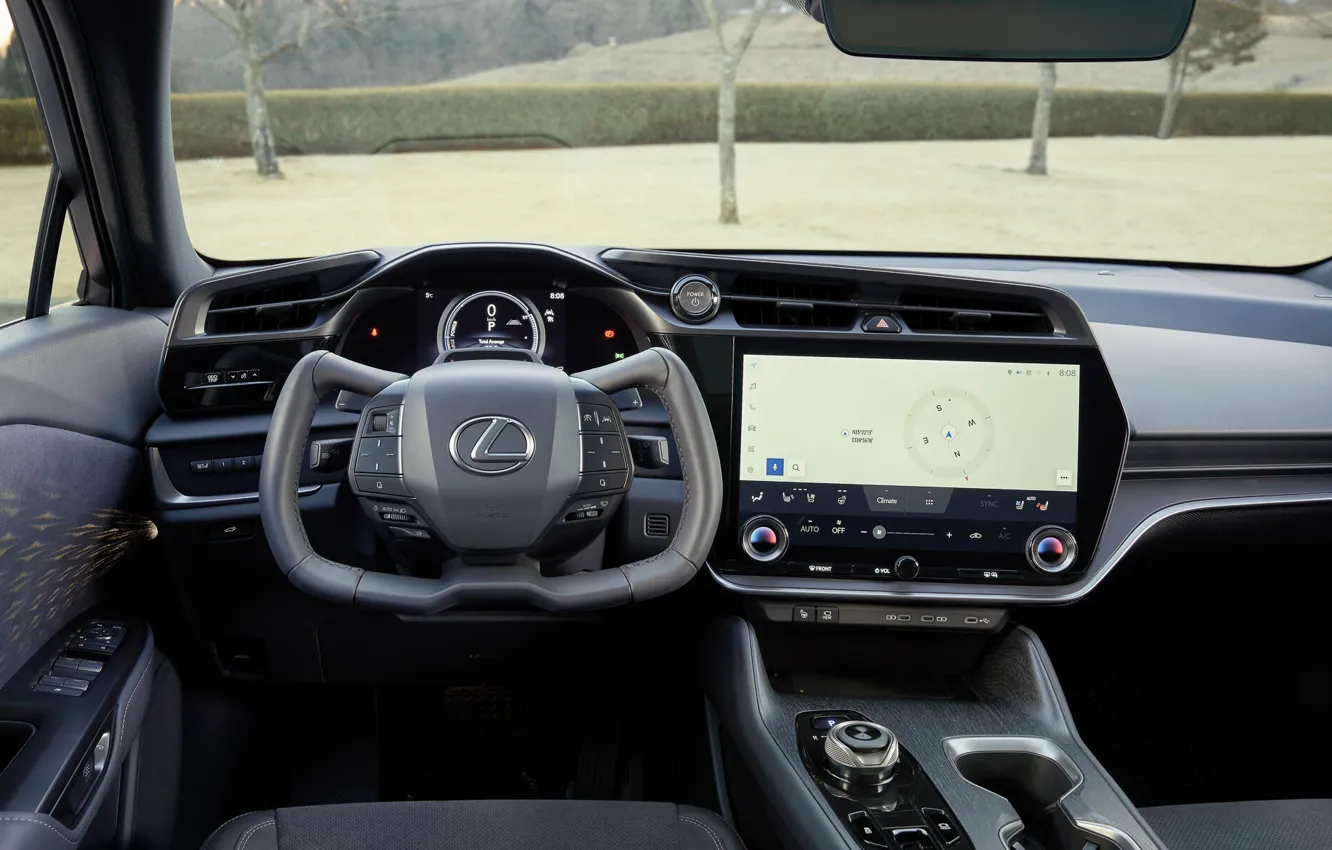Фото обои интерьер, приборы, дисплей, лобовое стекло, Lexus RZ