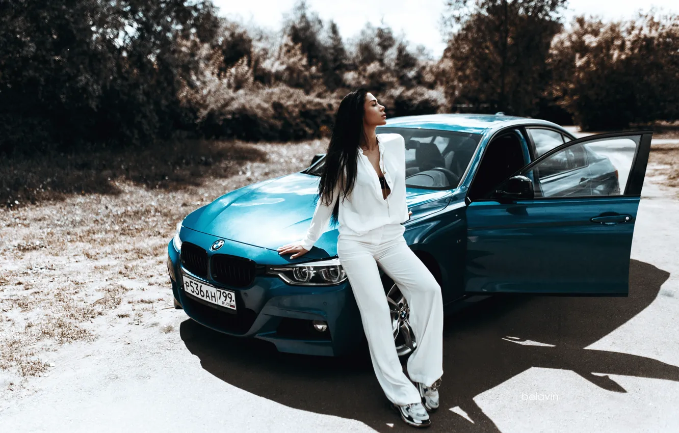 Фото обои машина, авто, девушка, поза, BMW, Belavin, Александр Белавин