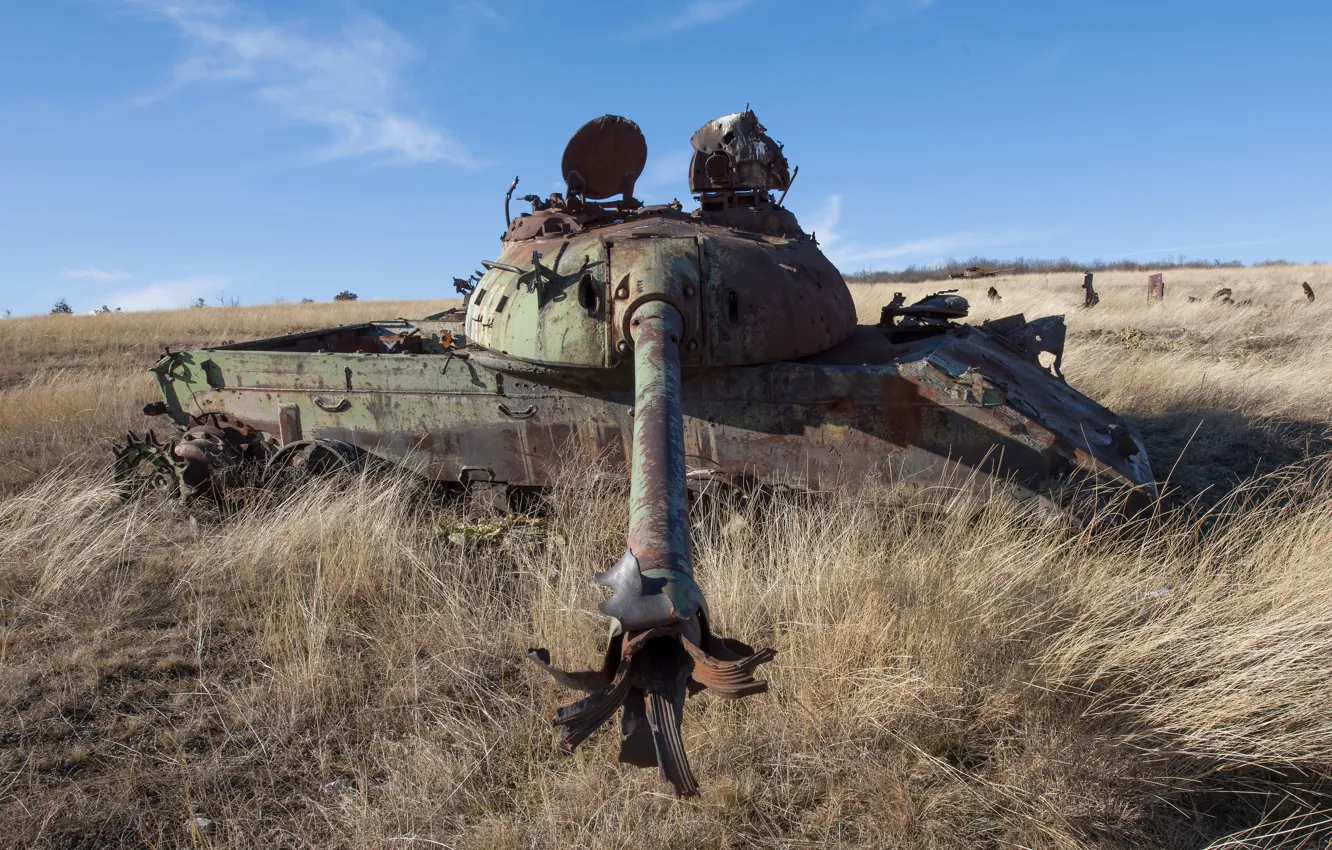 Фото обои оружие, армия, танк, T55