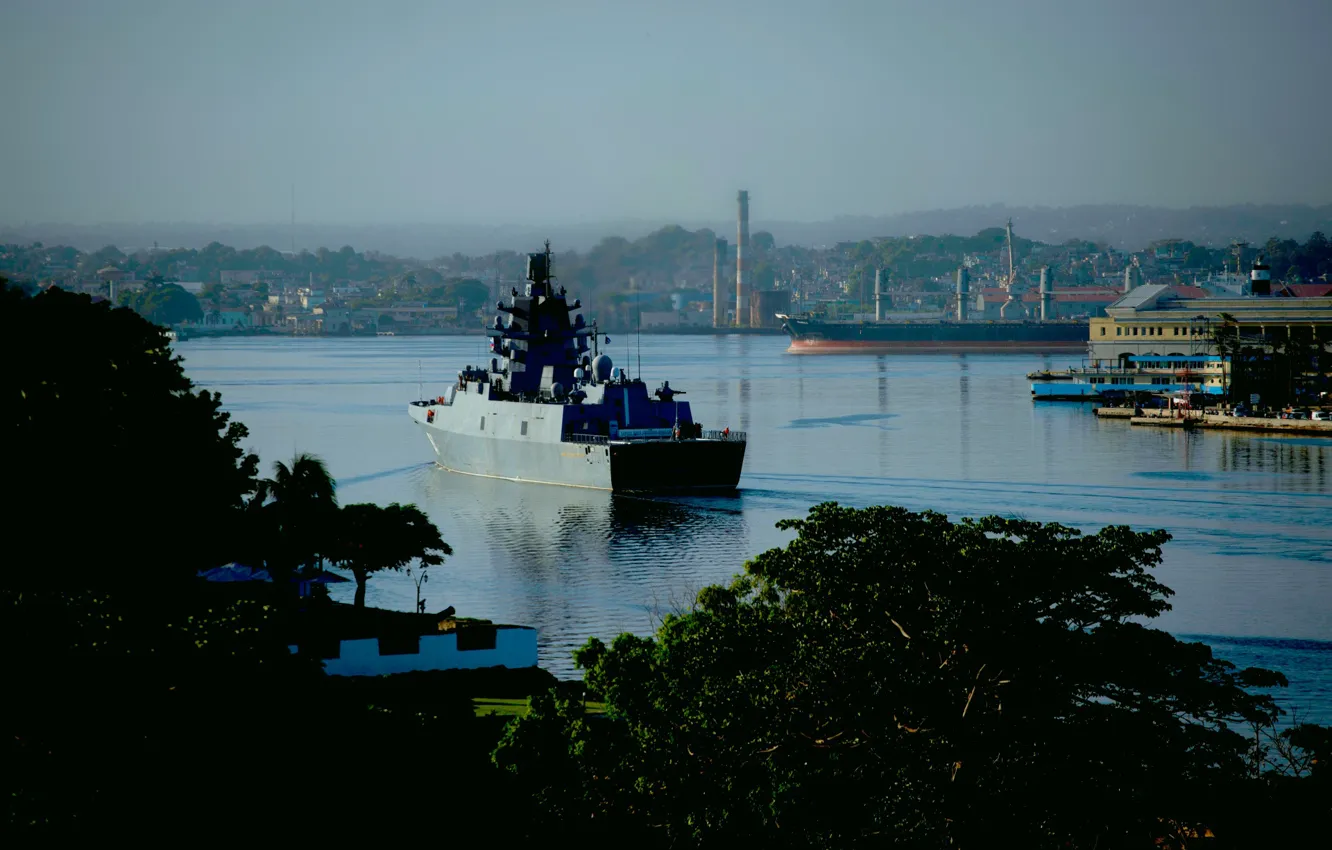 Фото обои фрегат, Куба, Адмирал Горшков, визит
