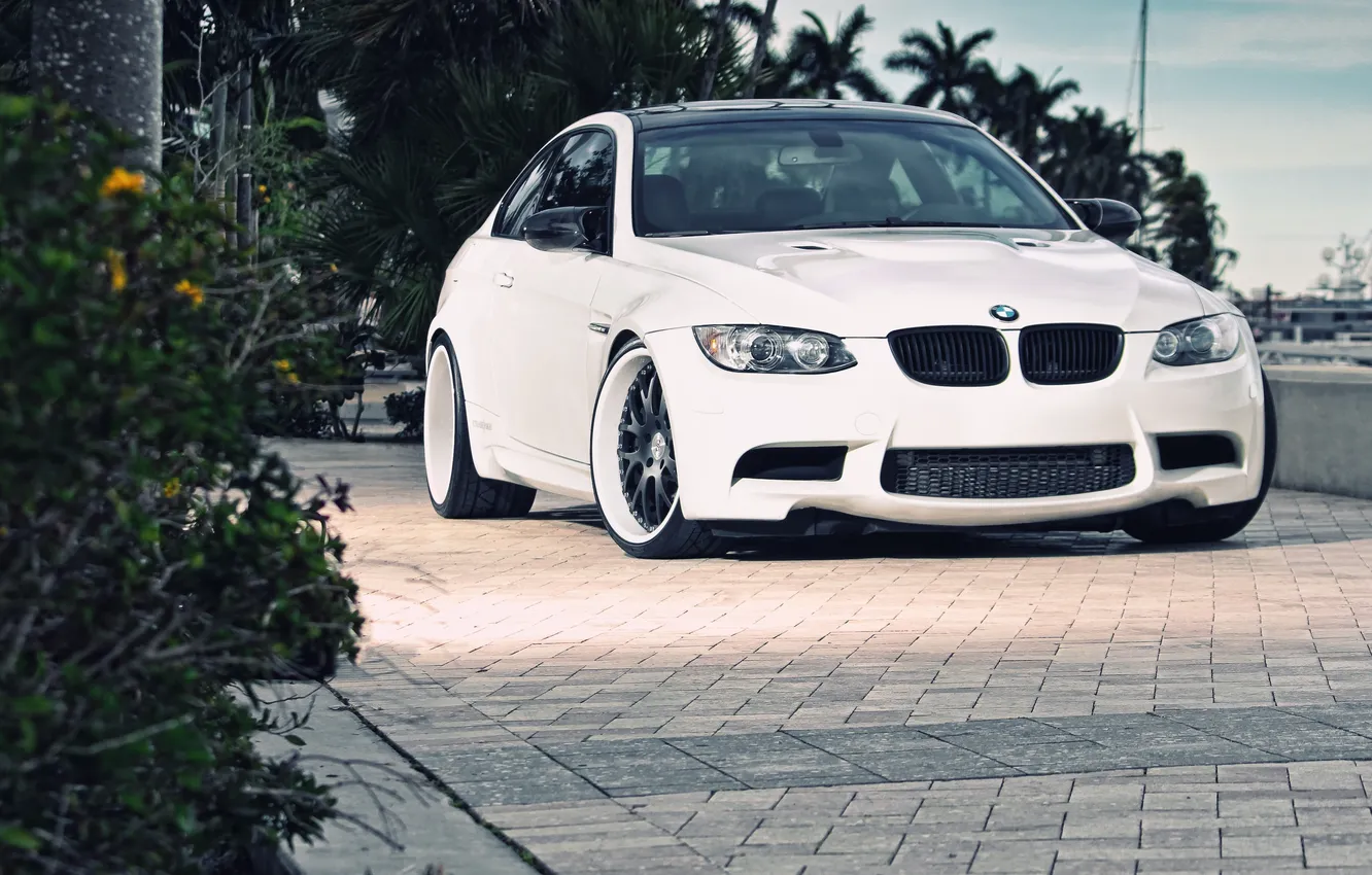 Фото обои белый, бмв, BMW, white, E92
