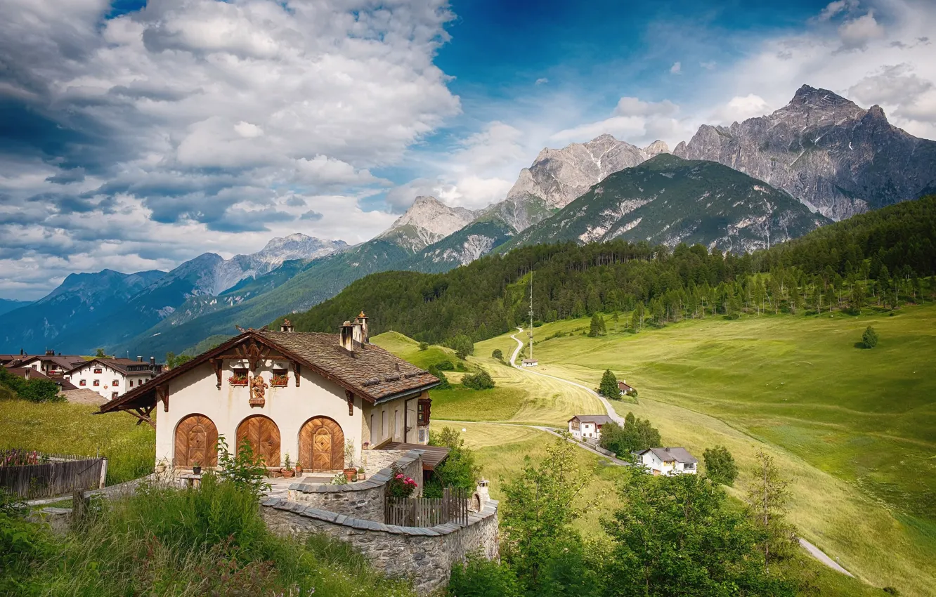 Фото обои Швейцария, Альпы, Switzerland, Graubünden