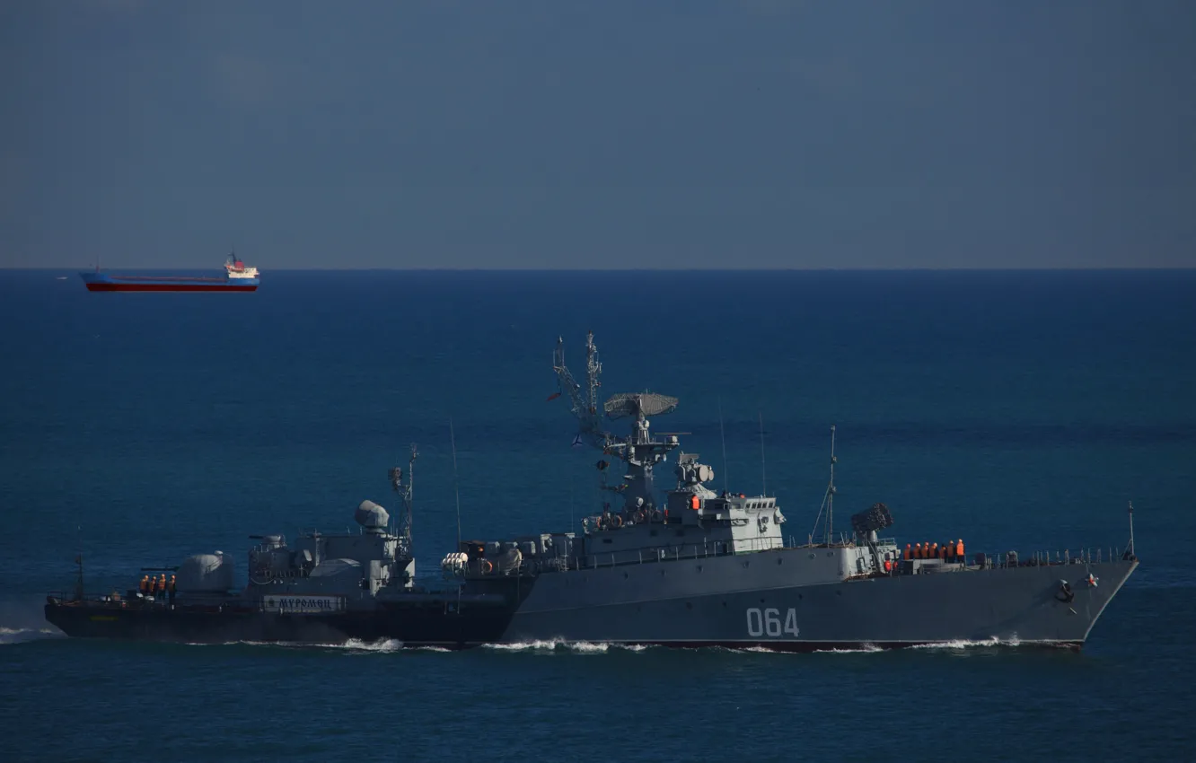Фото обои корабль, ВМФ, противолодочный, малый, Черное море, МПК, &ampquot;Муромец&ampquot;