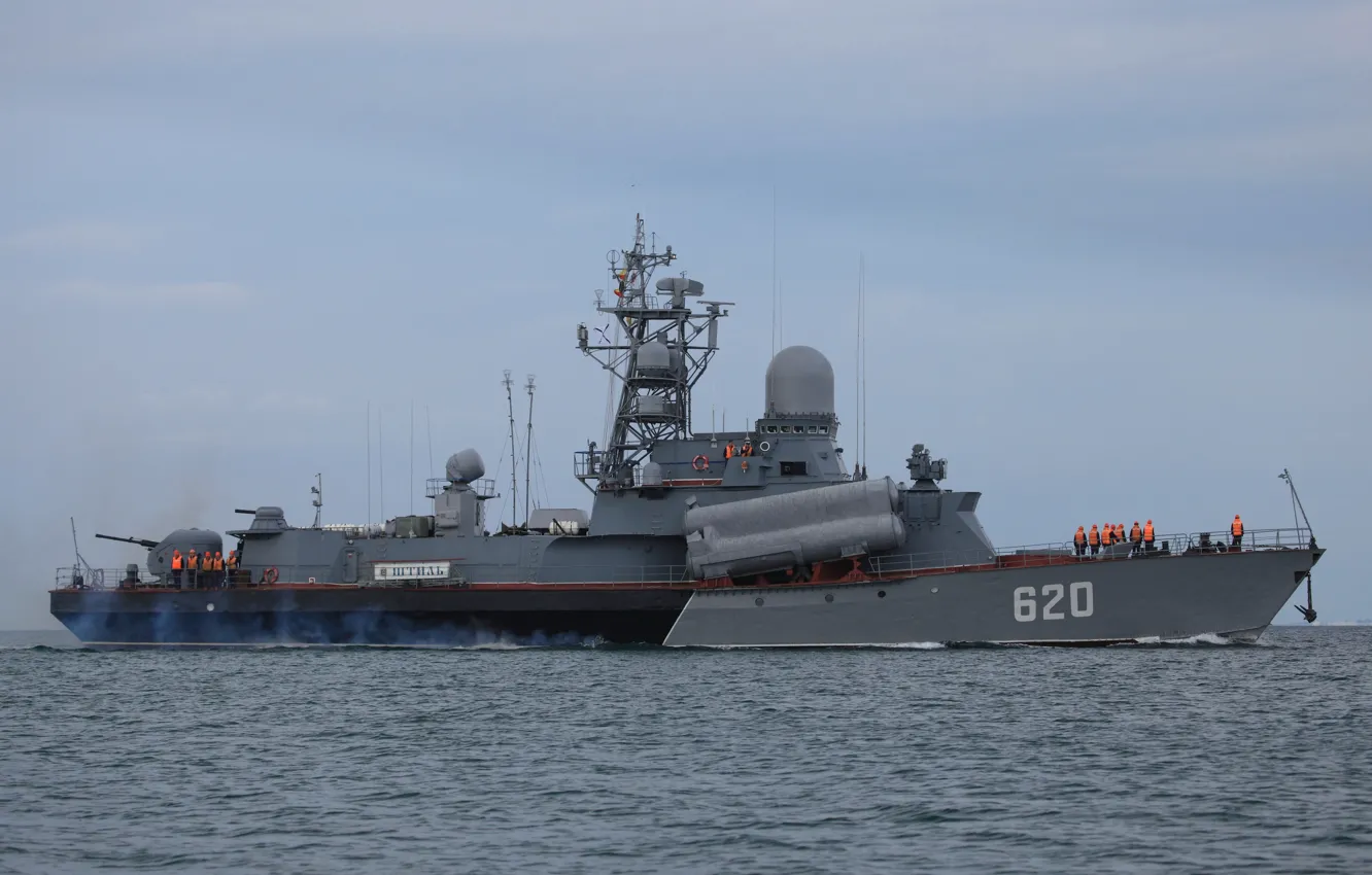 Фото обои корабль, ВМФ, Штиль, ракетный, малый, Черное море