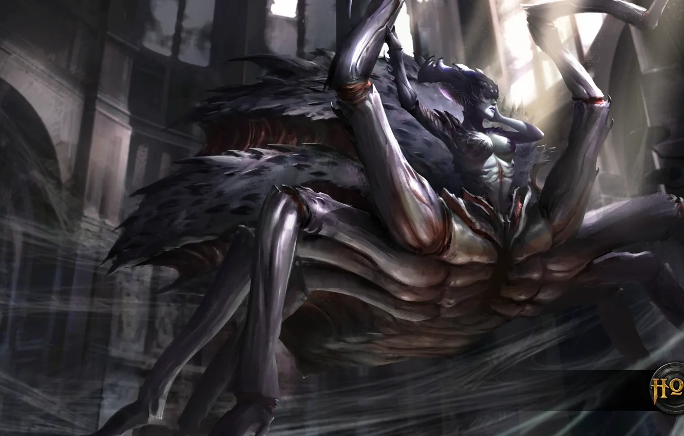 Фото обои hon, Heroes of Newerth, moba, Arachnae, Arachna