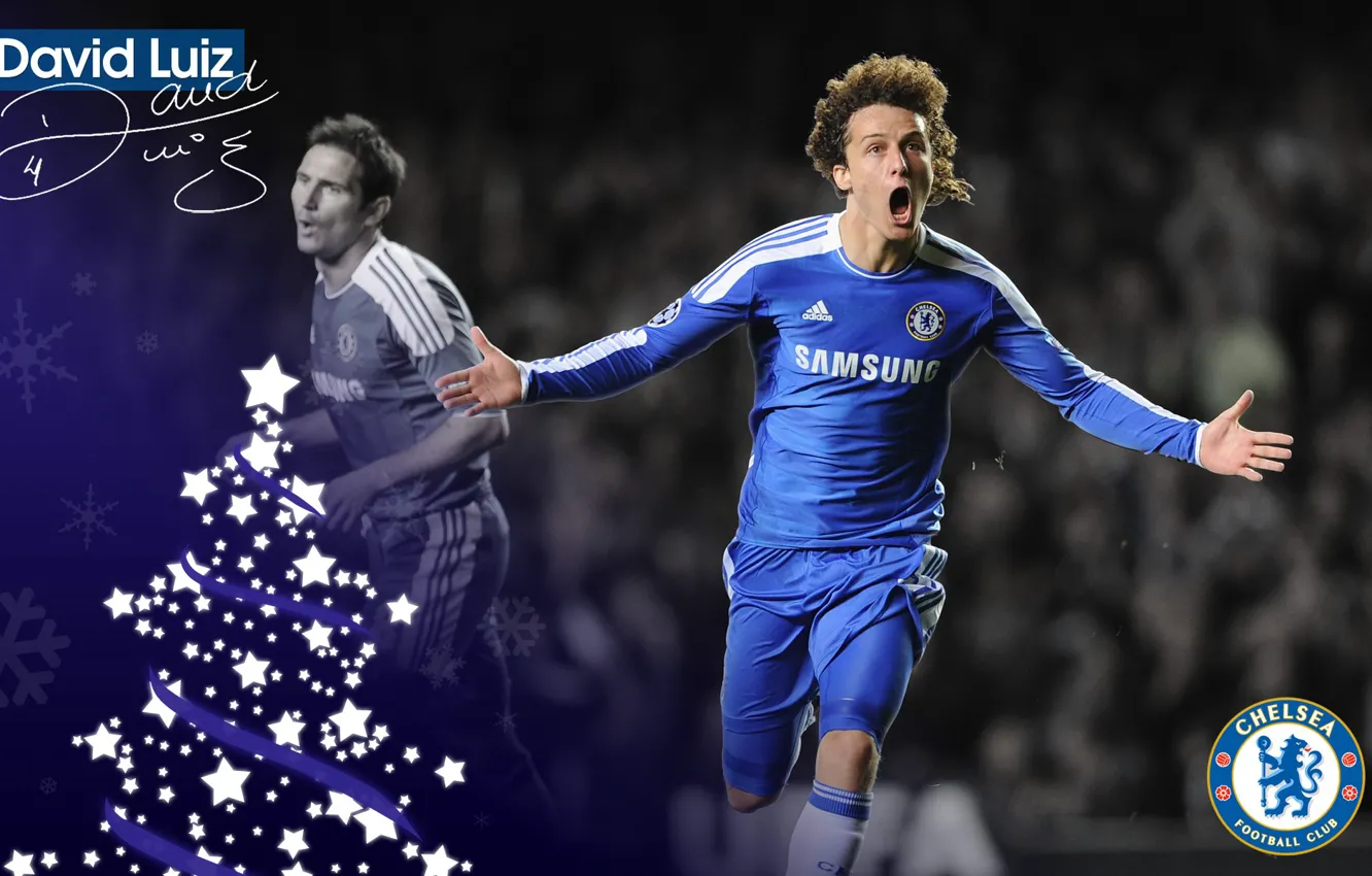 Фото обои wallpaper, sport, football, player, David Luiz, Chelsea FC