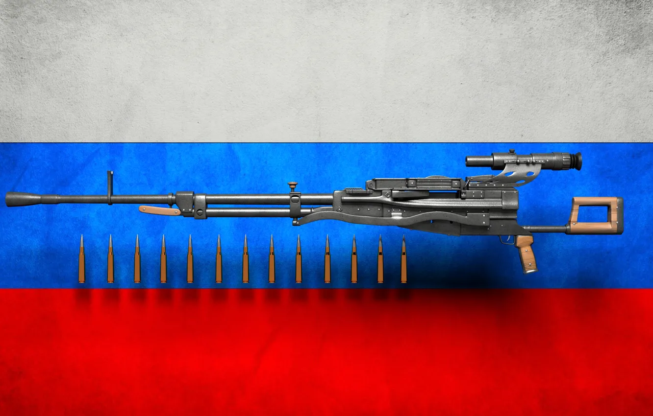 Фото обои оружие, флаг, пулемет, НСВТ
