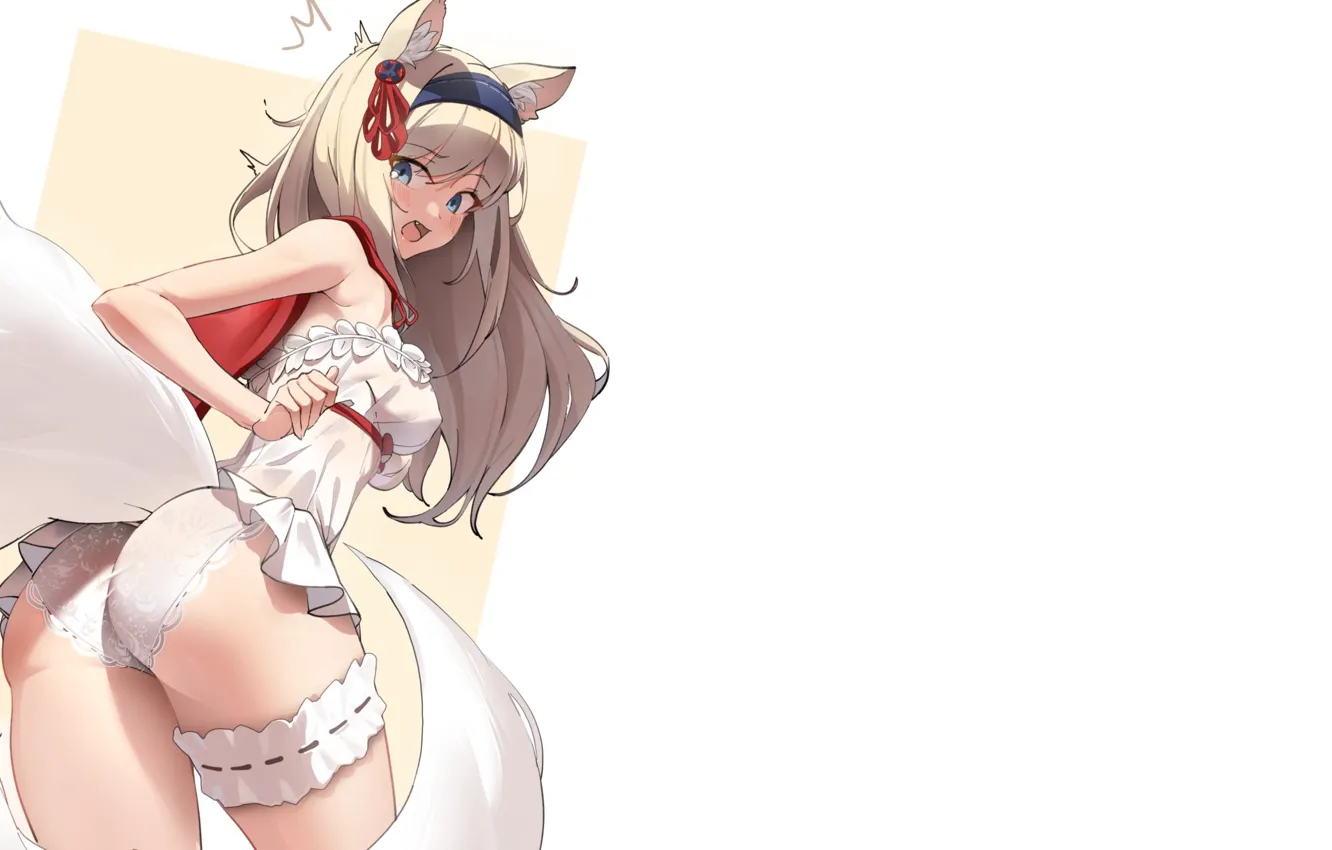 Фото обои sexy, ass, Anime, fox, boobs, blonde, butt, breasts