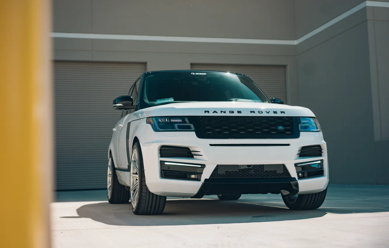 Фото обои Land Rover, Range Rover, White, Vossen, Vogue