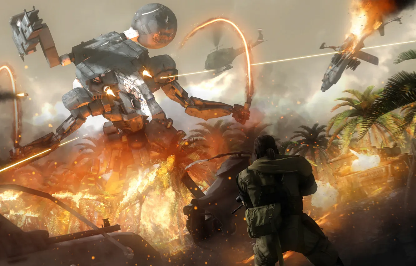 Фото обои snake, konami, big boss, venom snake, mgs 5, Metal Gear Solid V The Phantom Pain, …