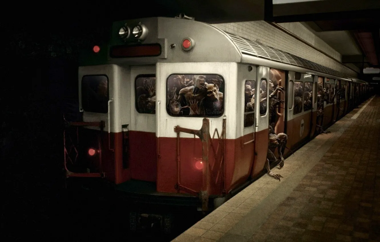 Фото обои метро, Монстры, Перон, Подземка