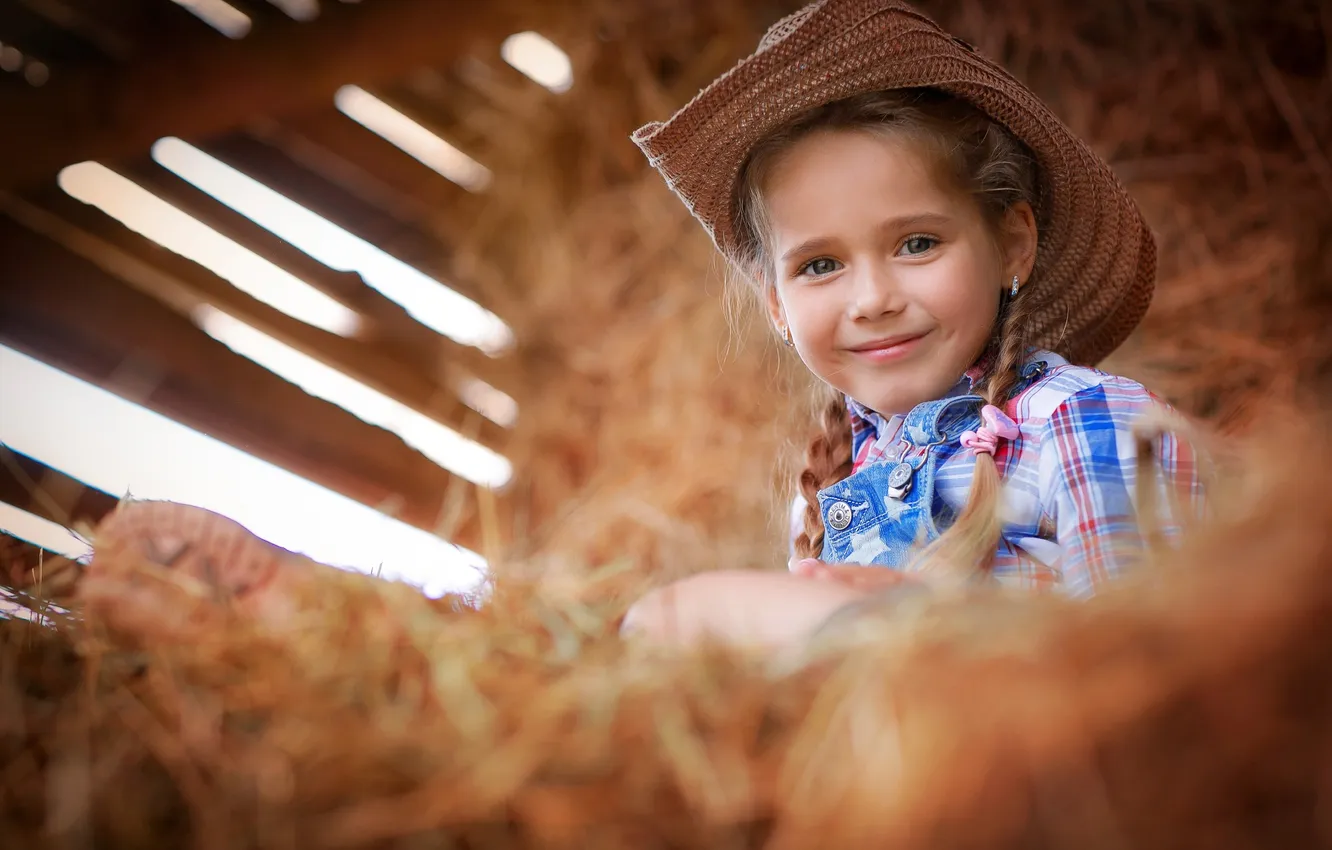 Фото обои улыбка, девочка, country style, country kids