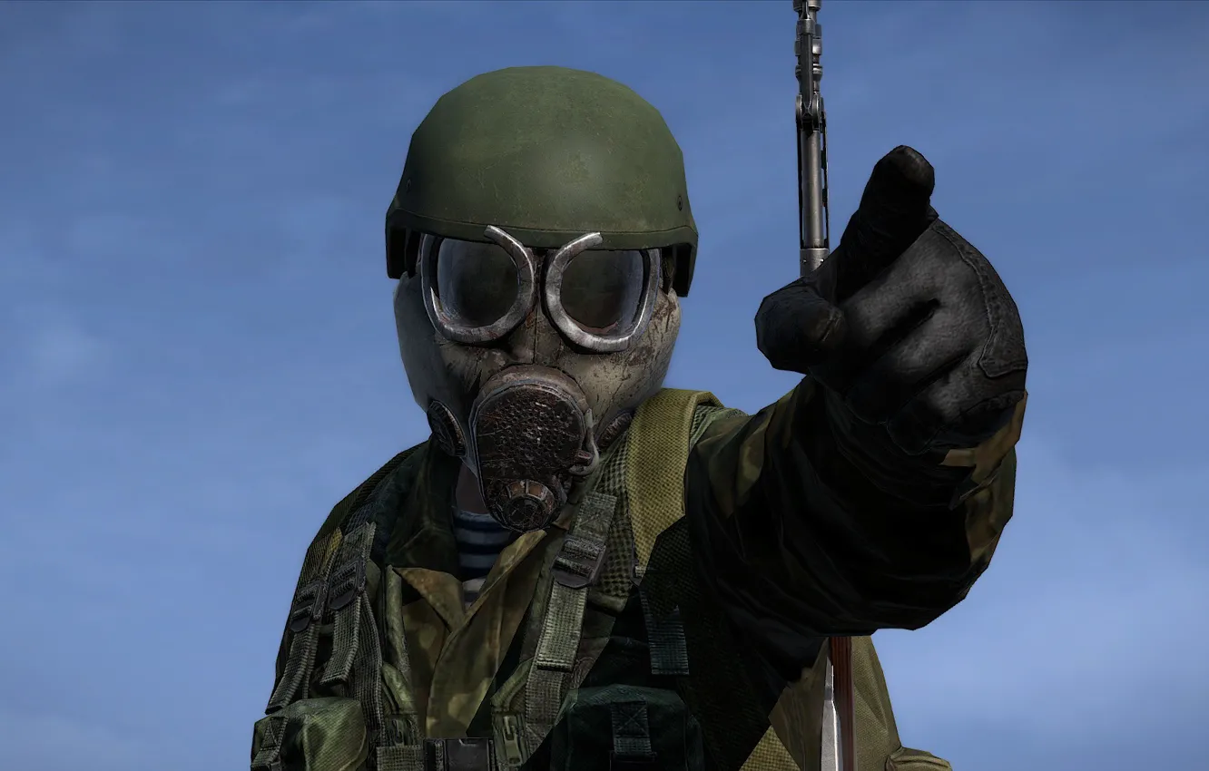 Фото обои Шлем, Оружие, DayZ, указание
