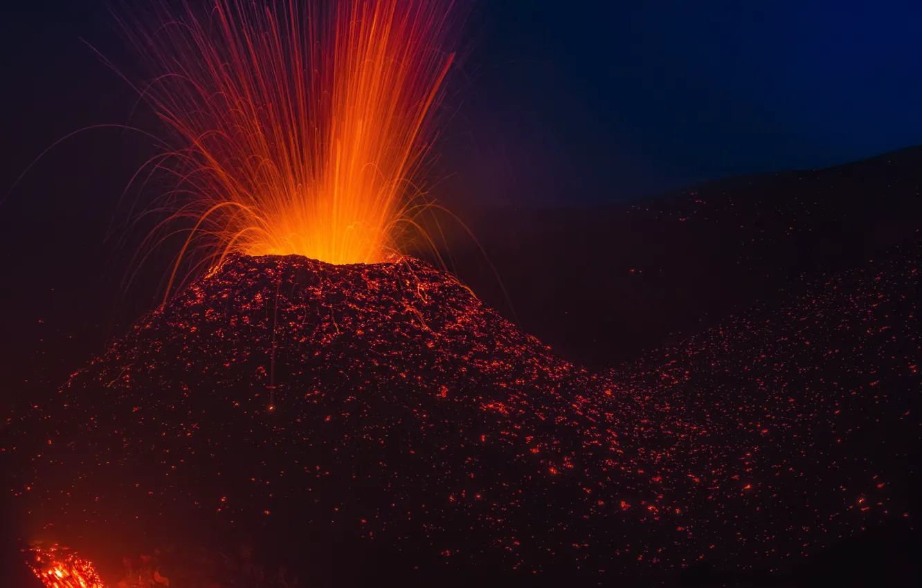 Фото обои Italy, etna, volcano, eruption