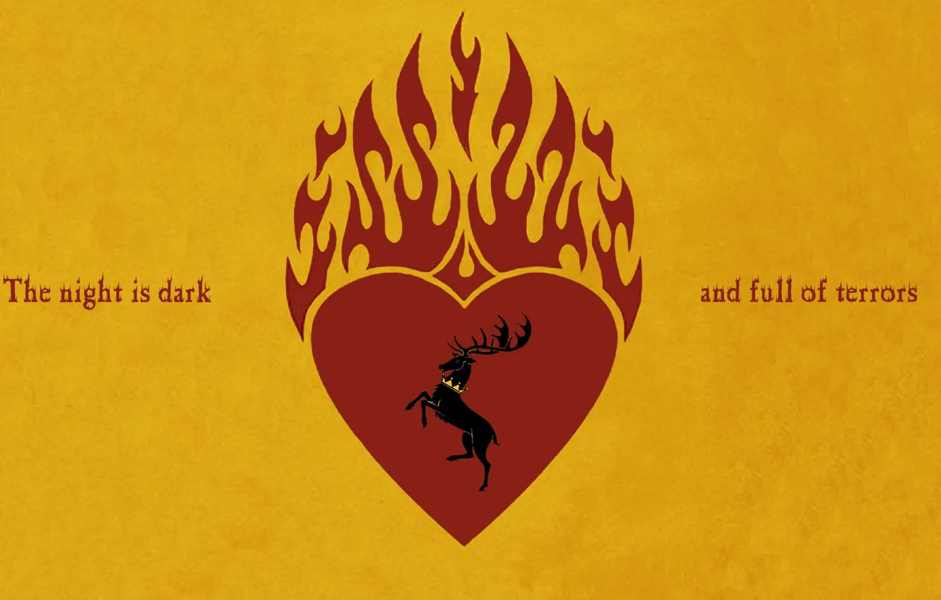Фото обои flame, Game of Thrones, hurt, stag, Stannis Baratheon, the night is dark and full of …