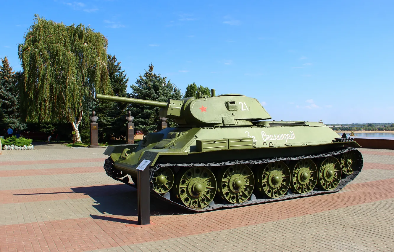 Фото обои Танк, Т-34-76, Волгоград, Volgograd, Музей-панорама Сталинградская битва