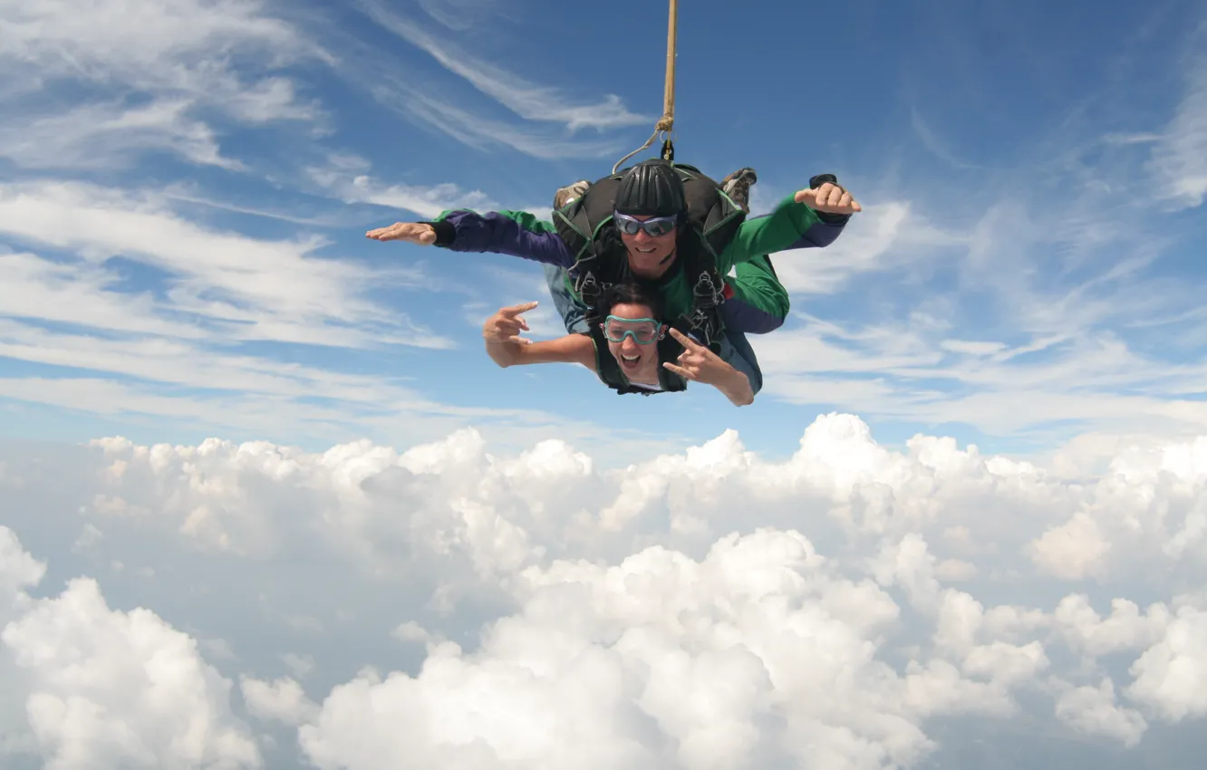 Фото обои flying, couple, sports