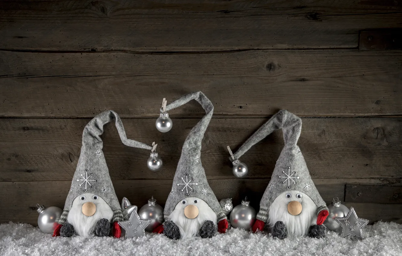 Фото обои снег, украшения, игрушки, Новый Год, Рождество, снеговики, happy, Christmas