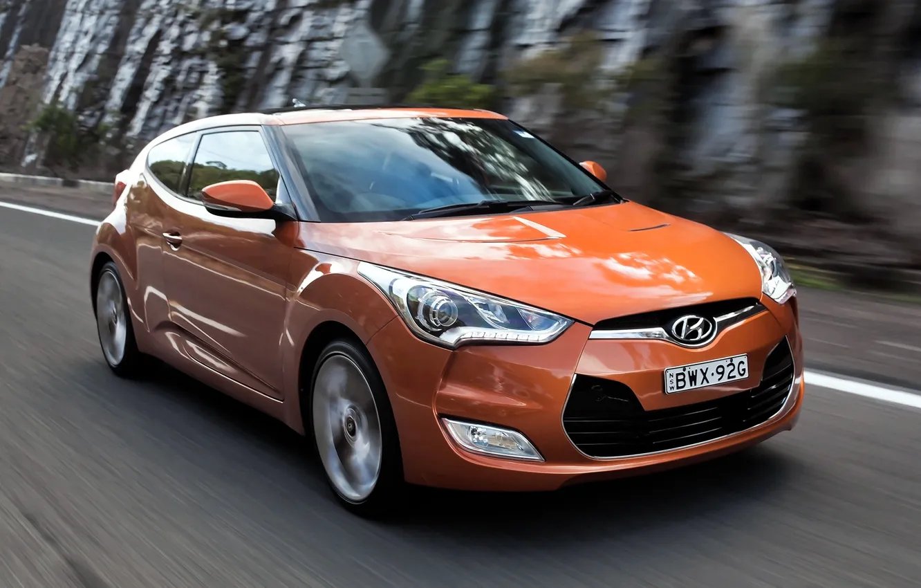 Фото обои car, Hyundai, speed, Veloster