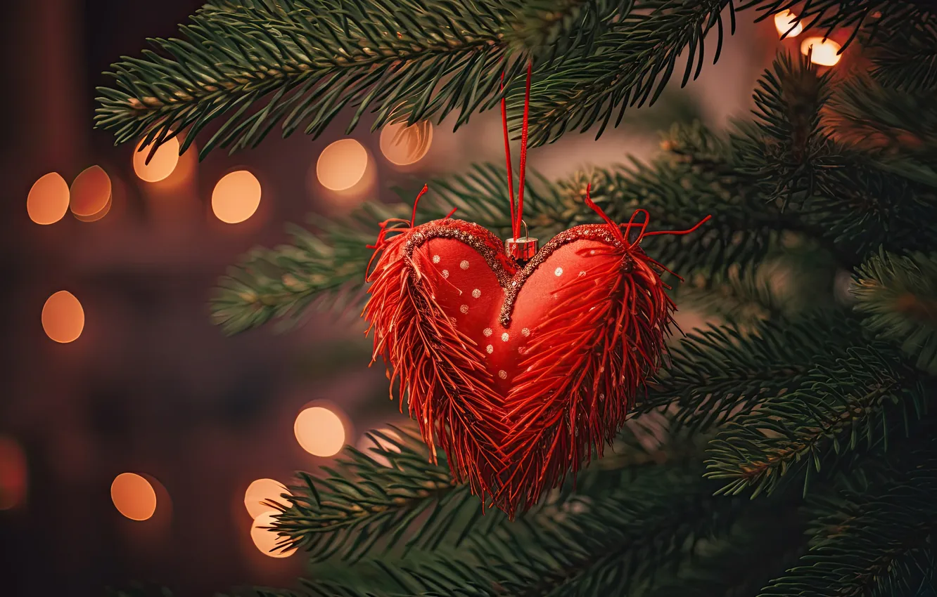 Фото обои любовь, романтика, сердце, Новый Год, Рождество, love, christmas, happy