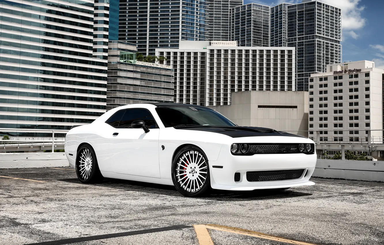 Фото обои Dodge, Challenger, wheels, Hellcat, Forgiato