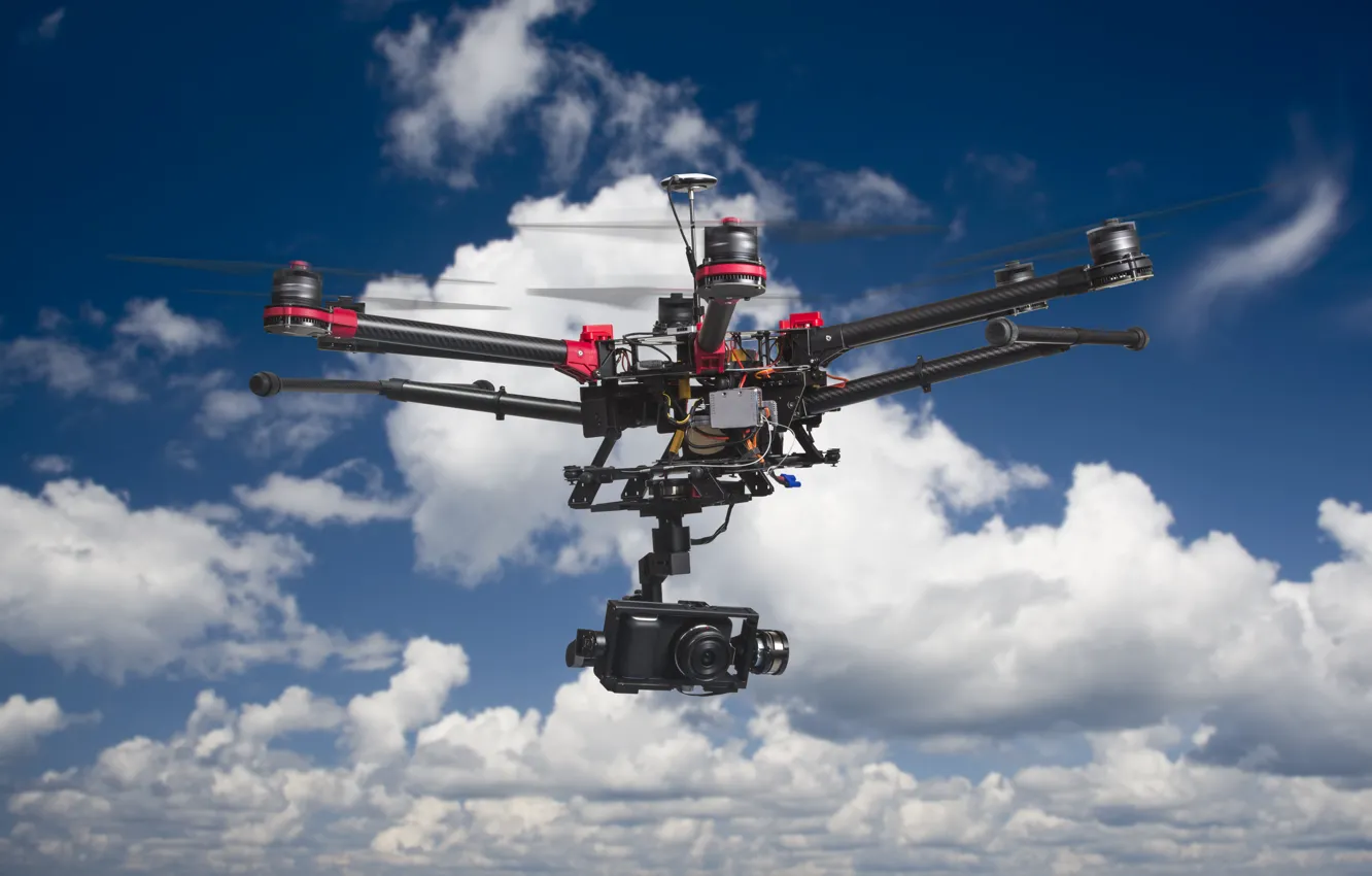 Фото обои camera, drone, unmanned, camcorder