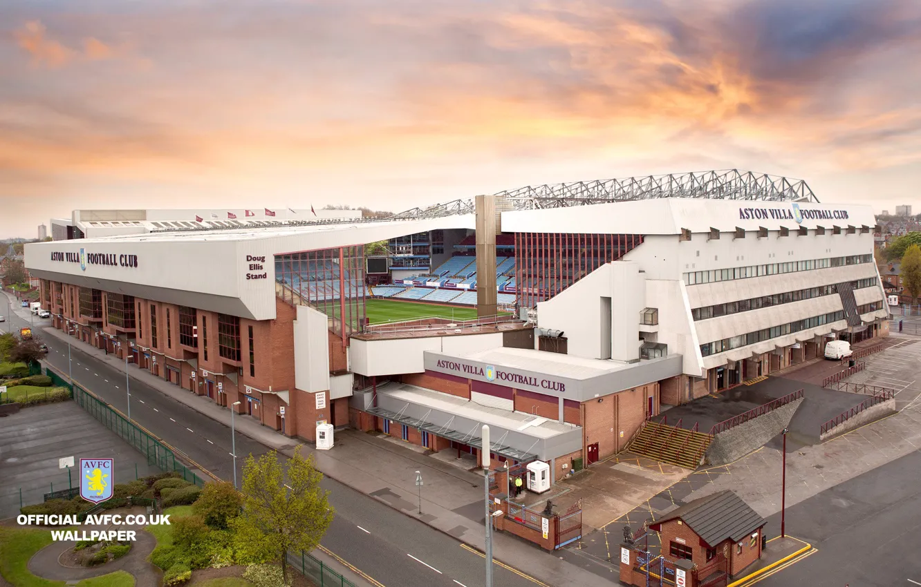 Фото обои wallpaper, sport, logo, stadium, football, Aston Villa FC, Villa Park