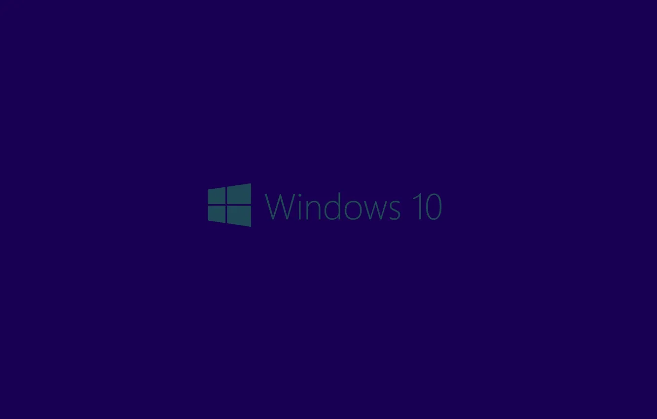 Фото обои синий, фон, логотип, Windows 10
