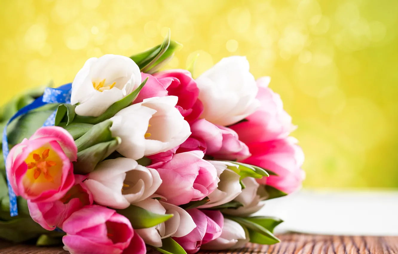 Фото обои цветы, букет, тюльпаны, 8 марта