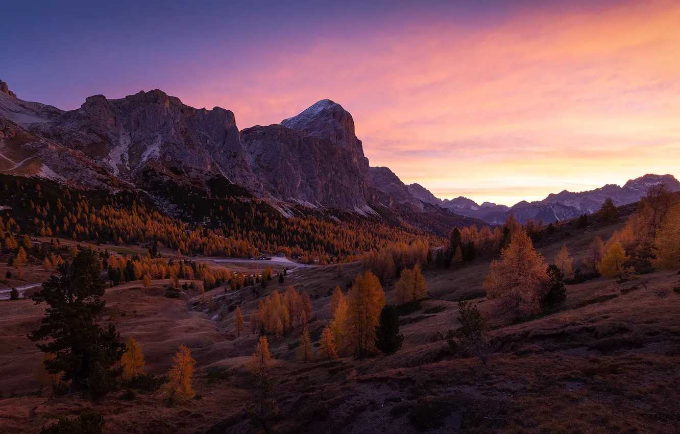 Фото обои Italy, autumn, Dolomites