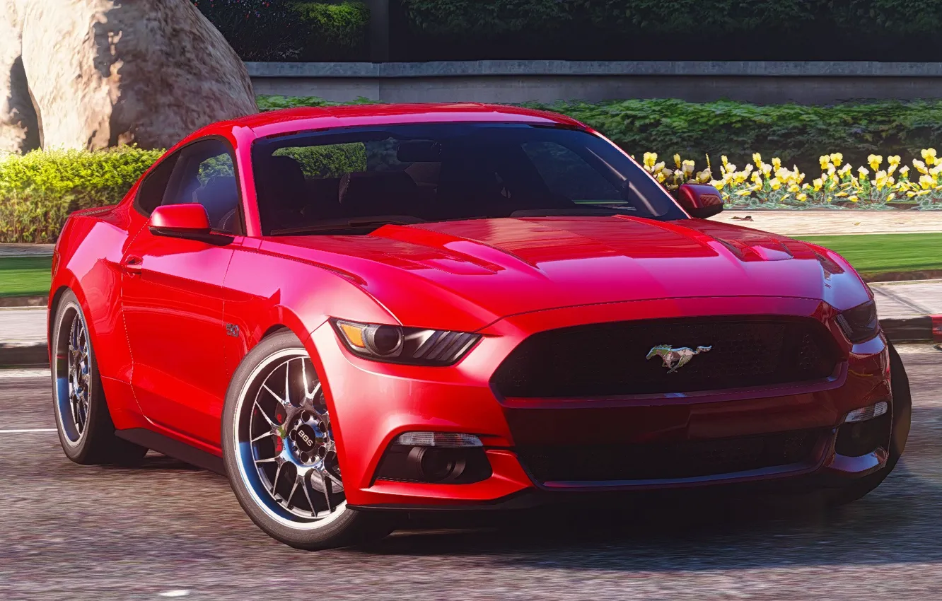 Фото обои Mustang, Ford, Grand Theft Auto, 2016, GTAV