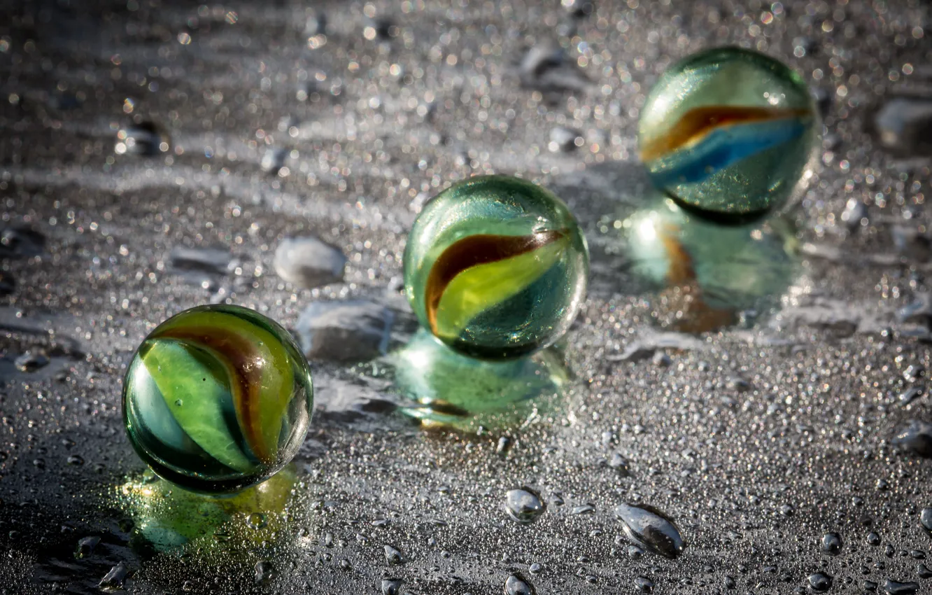 Фото обои colors, glass, marbles
