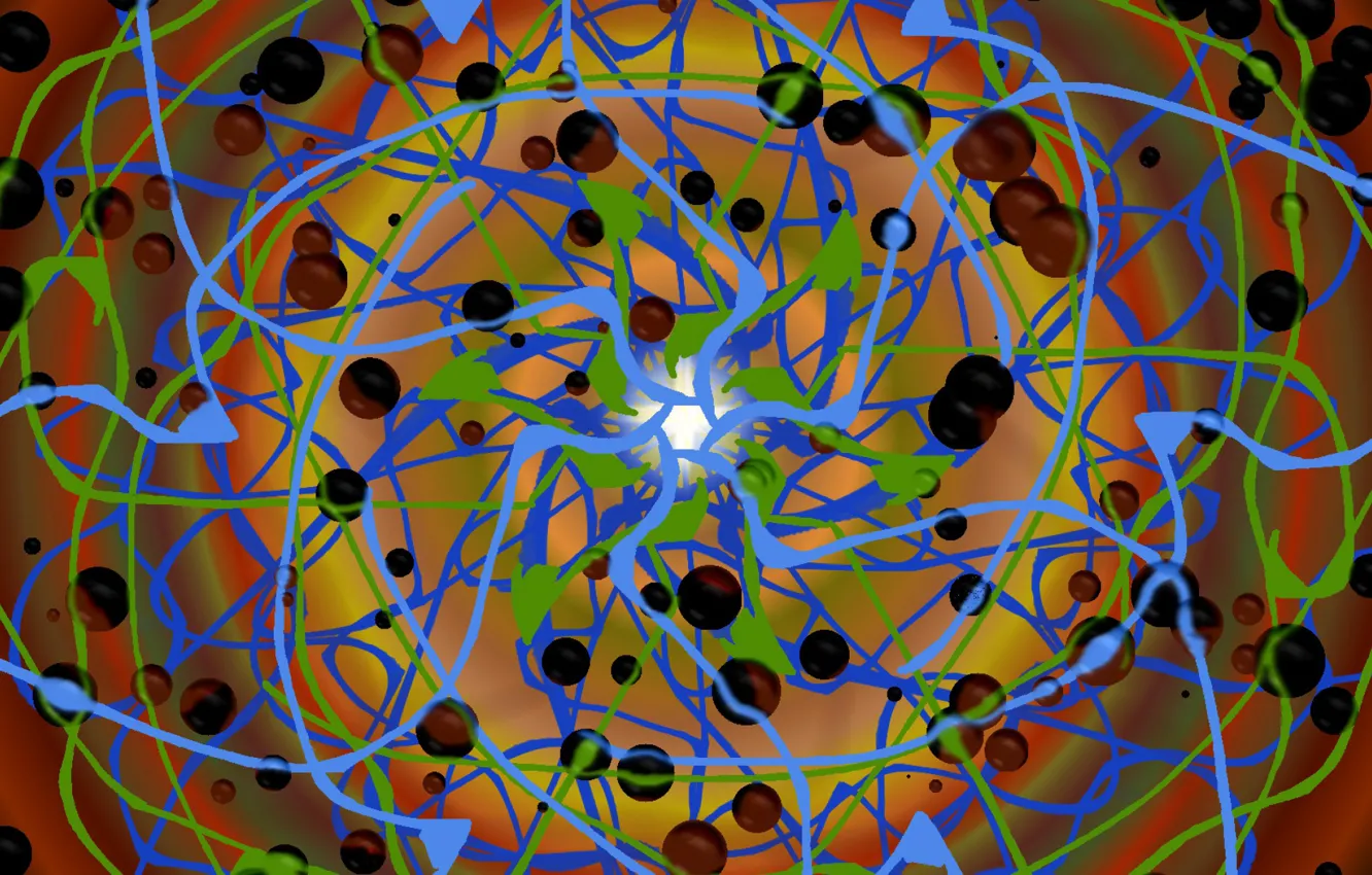 Фото обои линии, узор, краски, сеть, кольцо