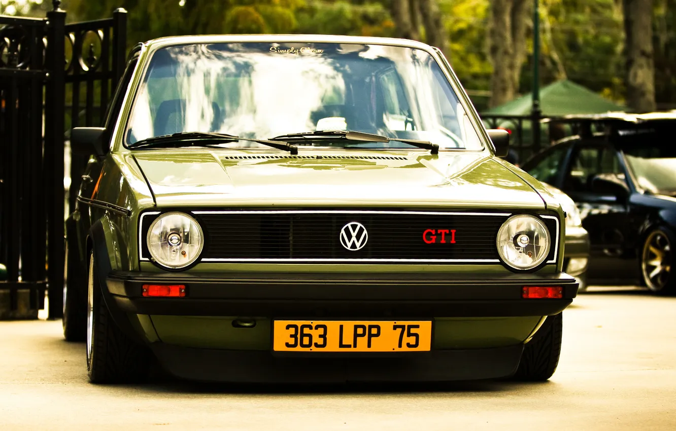 Фото обои Volkswagen, тачки, cars, golf, фольксваген, gti, auto wallpapers, авто обои