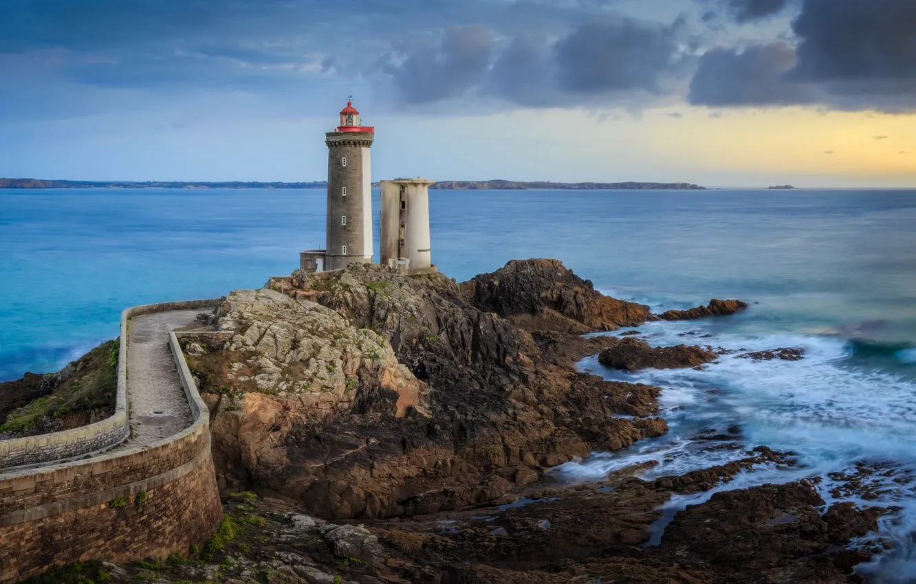 Фото обои hdr, ocean, lighthouse, Phare du petit minou