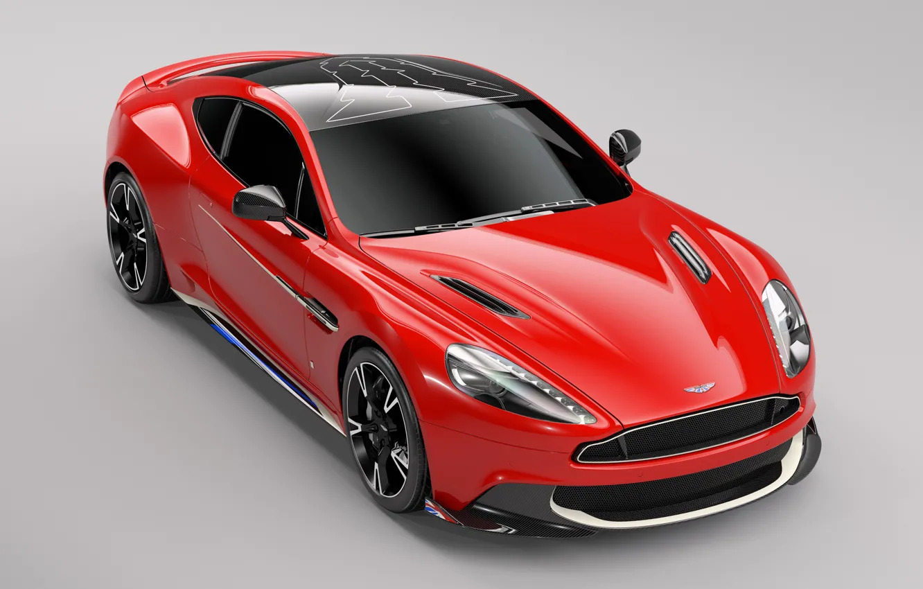 Фото обои car, Aston Martin, red, logo, wings, speed, Arrow, Aston Martin Vanquish S Red Arrows Edition