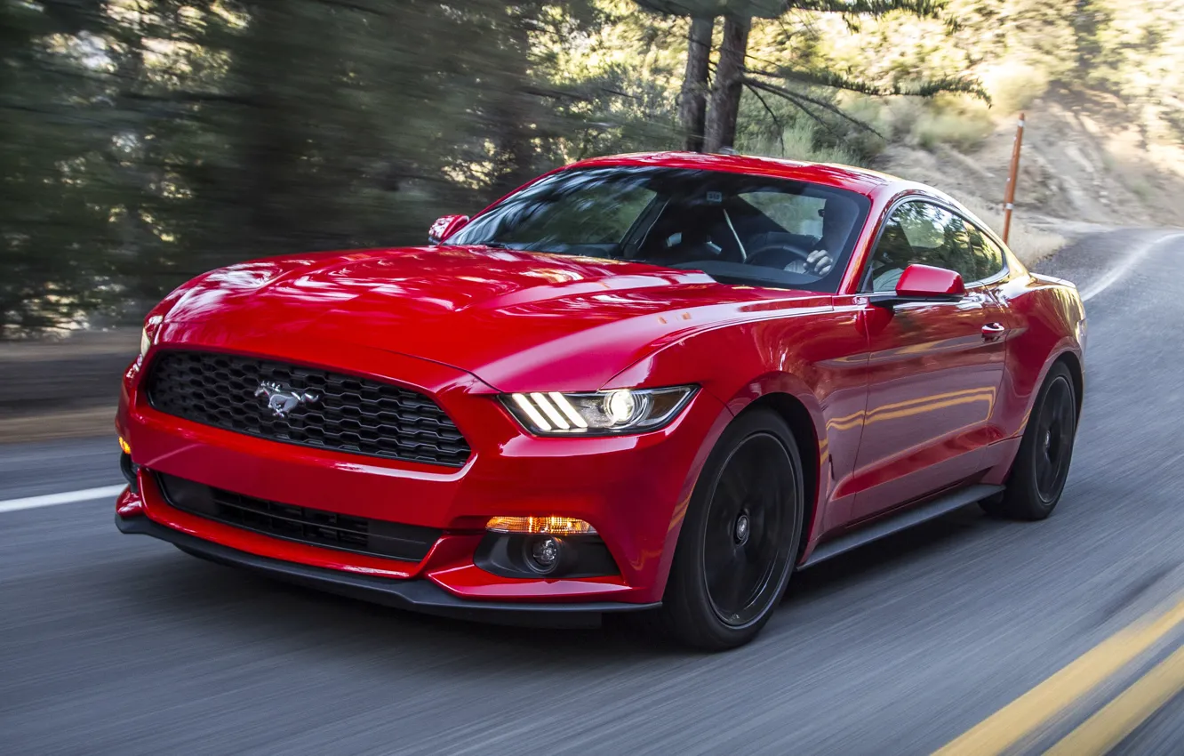 Фото обои Mustang, Ford, Авто, Машина, Car, 2015, EcoBoost