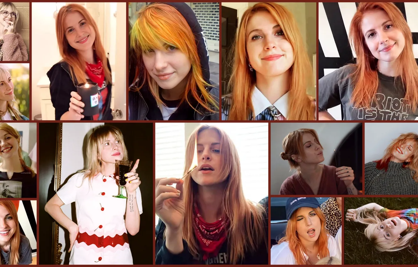 Фото обои hayley williams, collage, cutie