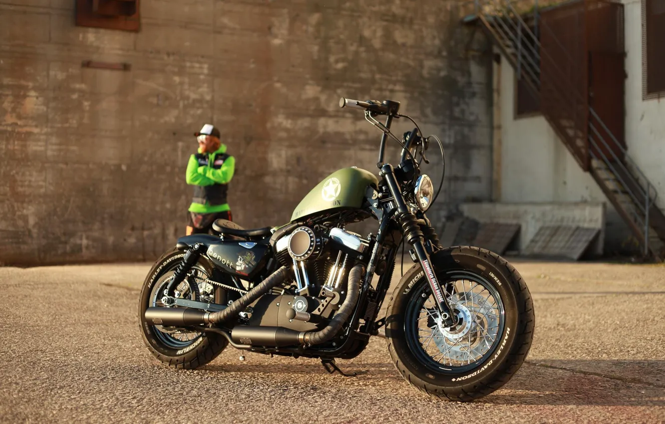 Фото обои Harley Davidson, Harley-Davidson, Custom, Bobber, XL1200X, Ben's Personal 48