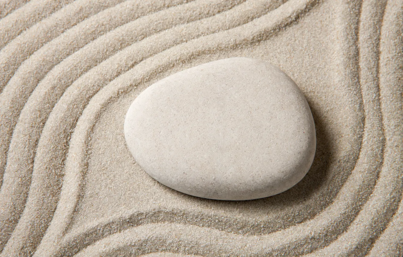 Фото обои песок, камни, stone, sand, zen