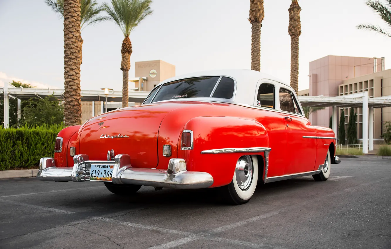 Фото обои красный, дизайн, Chrysler, 1950