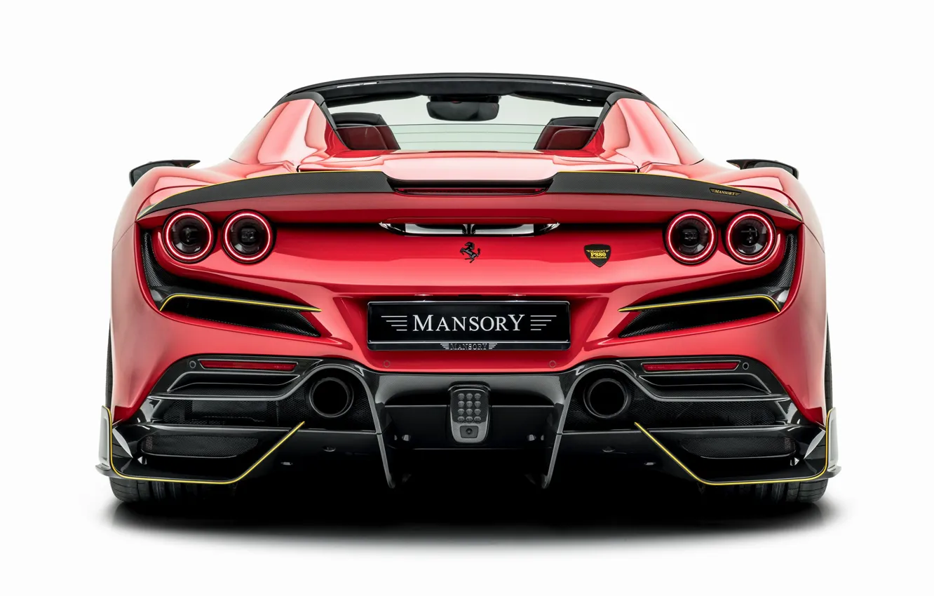 Фото обои вид сзади, Mansory, Spider, 2022, Ferrari F8