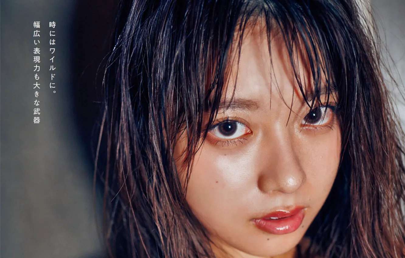 Фото обои wet, Asian, woman, young, model, lips, brunette, look