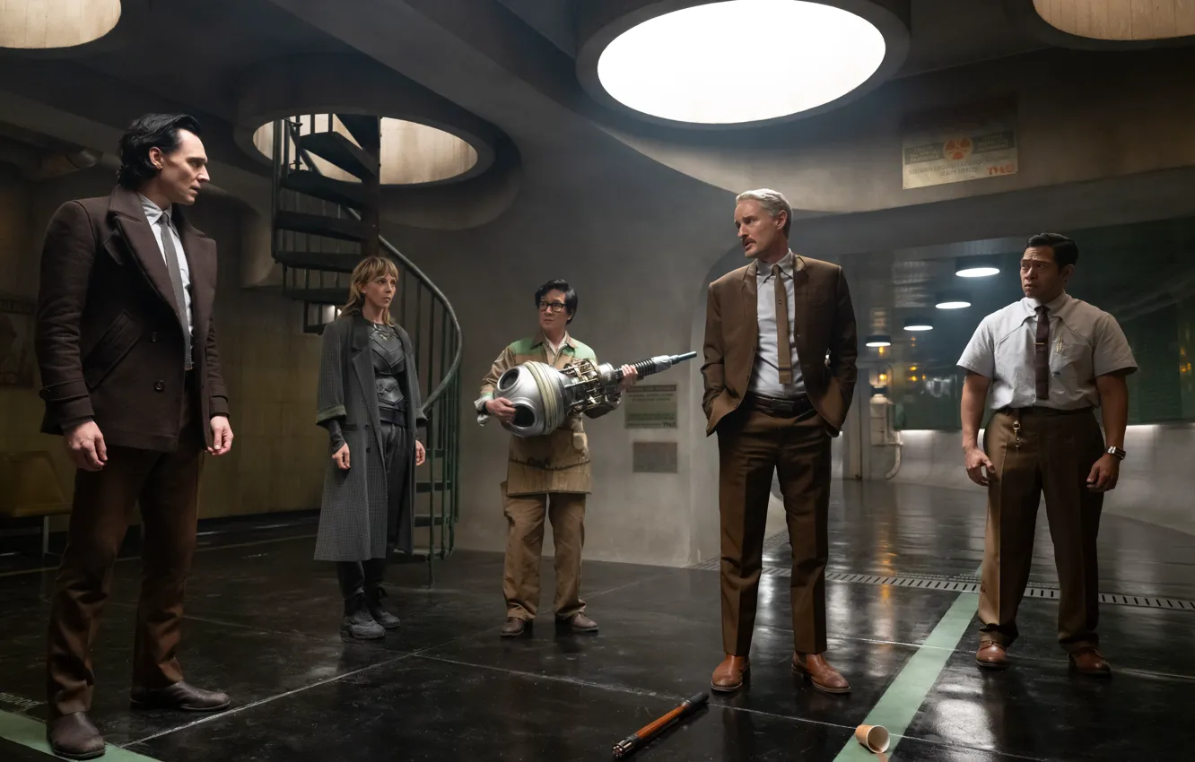 Фото обои Mobius, Loki, Tom Hiddleston, Owen Wilson, Season 2, Marvel Studios, Sylvie, Sophia Di Martino