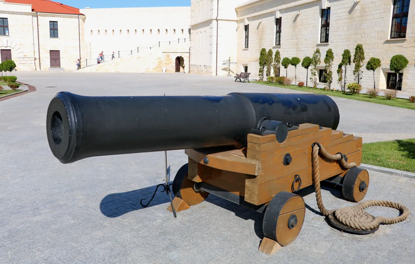 Фото обои экспозиция, орудие, Константиновская батарея