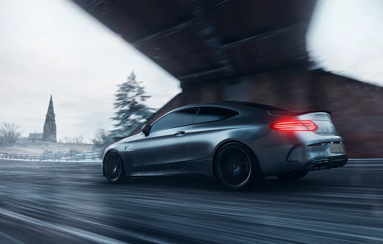 Фото обои Mercedes, NFS, Need for Speed, AMG, Mercedes AMG, Game Art, C63S, Mikhail Sharov