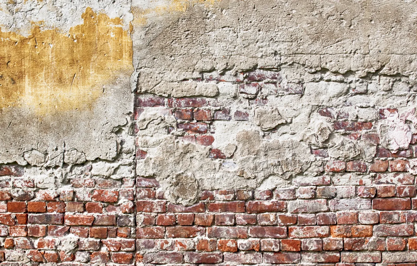 Фото обои wall, Red, yellow, bricks, pattern, rust