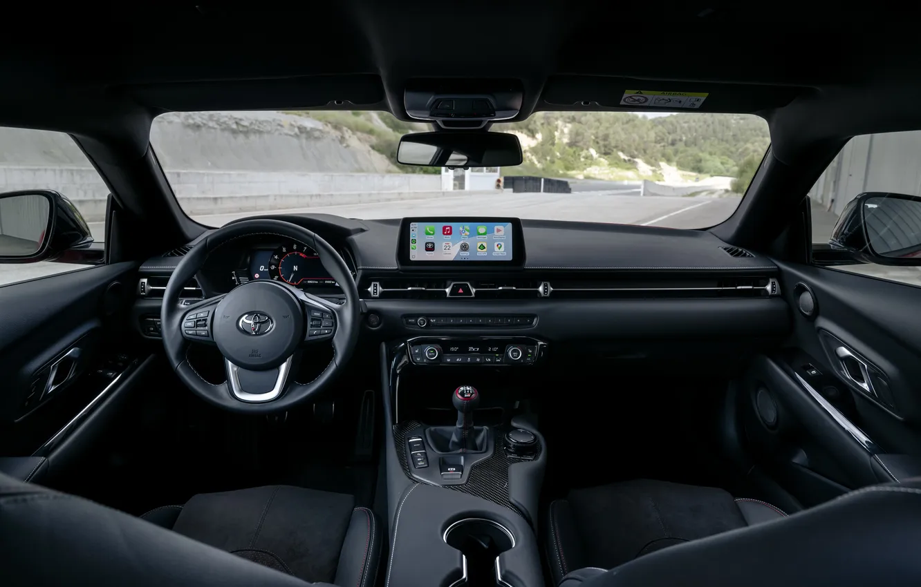 Фото обои купе, интерьер, Toyota, Supra, sport car, спортивный автомобиль, задний привод, Toyota GR