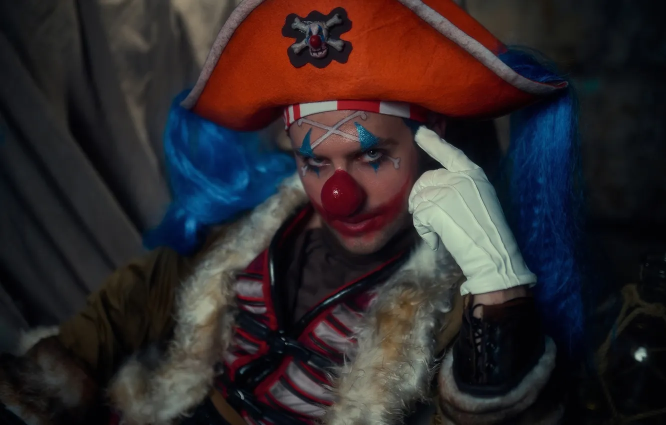 Фото обои клоун, пират, парень, One Piece, косплей, cosplay, Ван-Пис, Грейсон